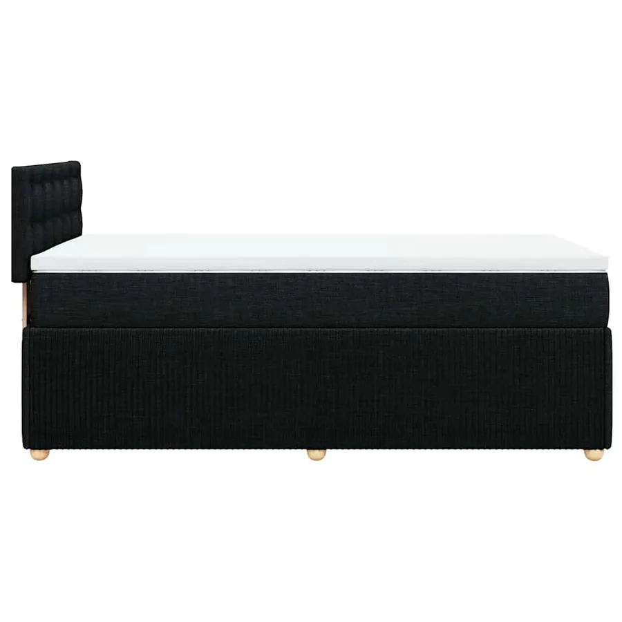 Sommier à lattes de lit avec matelas Noir 90x190 cm Tissu - 7