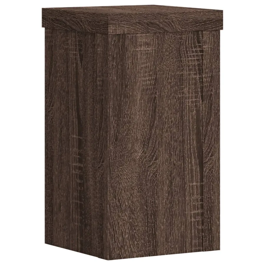 Supports pour plantes 2 pcs chêne marron bois d'ingénierie - 3