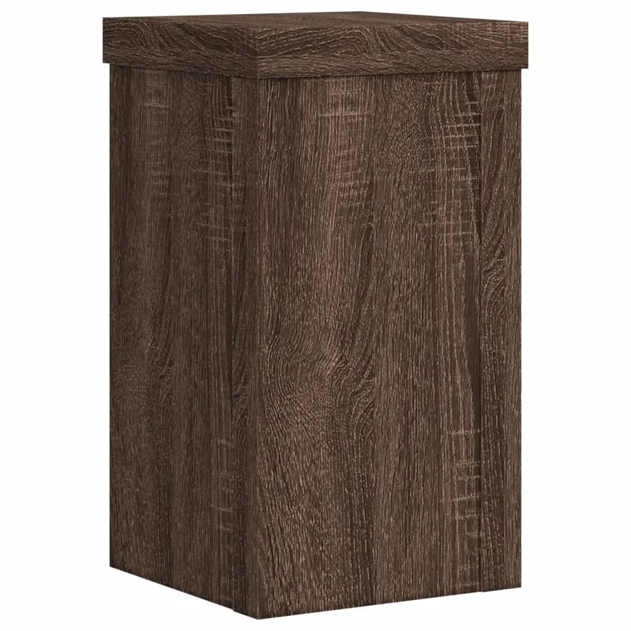 Supports pour plantes 2 pcs chêne marron bois d'ingénierie - 5
