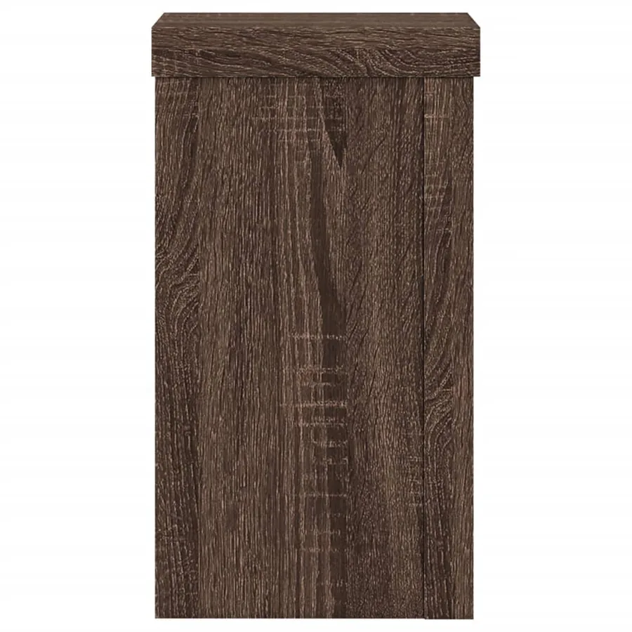 Supports pour plantes 2 pcs chêne marron bois d'ingénierie - 6