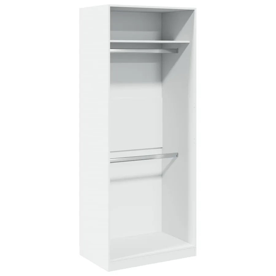 Garde-robe blanc 80x50x200 cm bois d'ingénierie - 2
