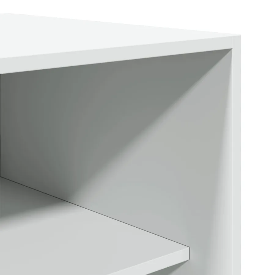 Garde-robe blanc 80x50x200 cm bois d'ingénierie - 7