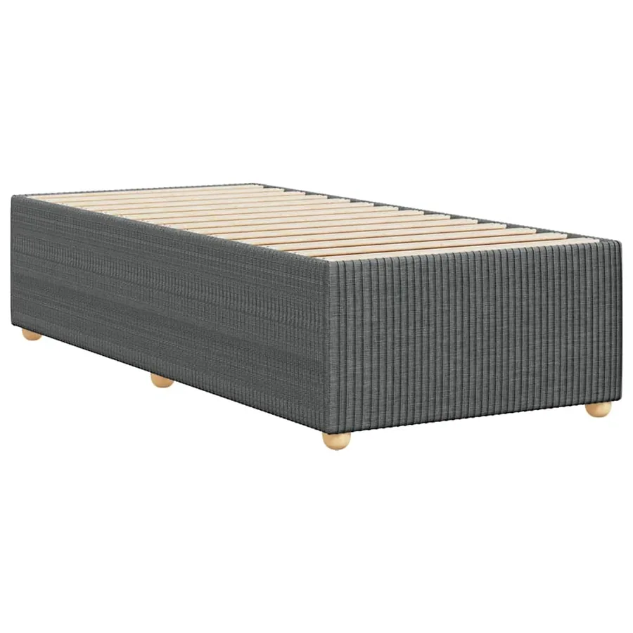 Cadre de lit sans matelas gris foncé 90x190 cm simple tissu - 6