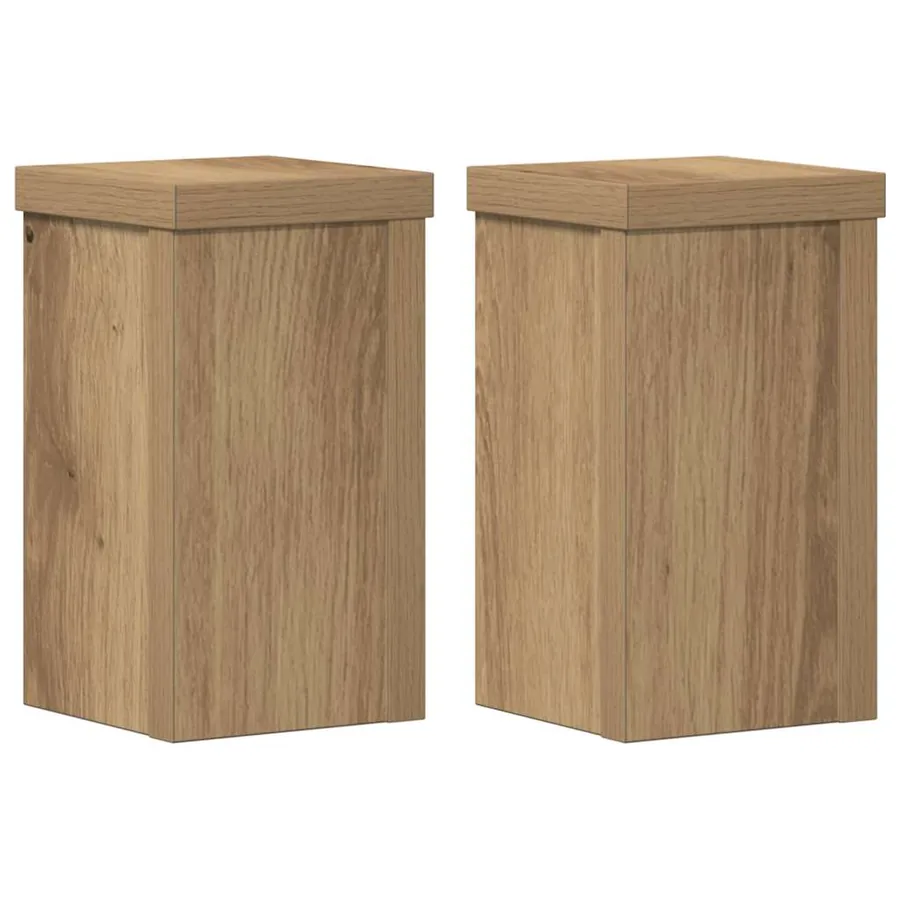 Supports pour plantes 2 pcs chêne artisanal bois d'ingénierie - 2