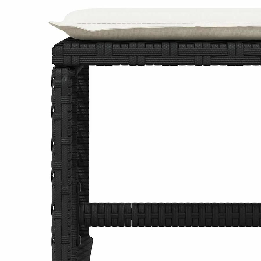 Ensemble à manger de jardin 11 pcs coussins noir résine tressée - 10