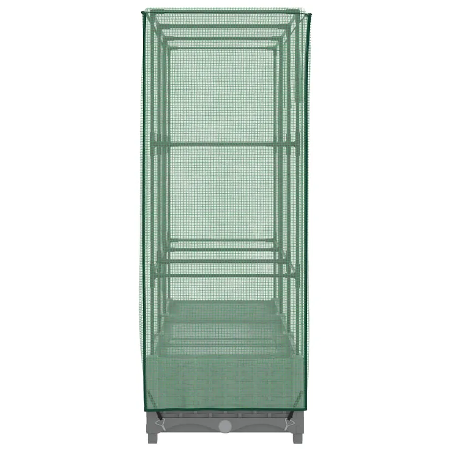 Jardinière surélevée avec housse aspect rotin 120x40x123 cm - 5