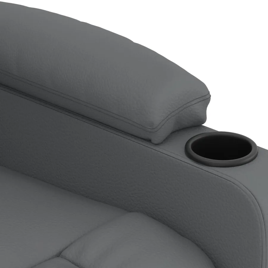 Fauteuil inclinable électrique Gris Similicuir - 8