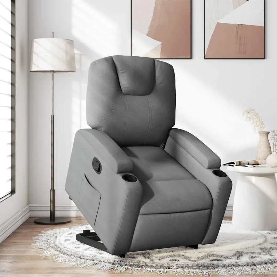 Fauteuil inclinable Gris foncé Tissu - 16