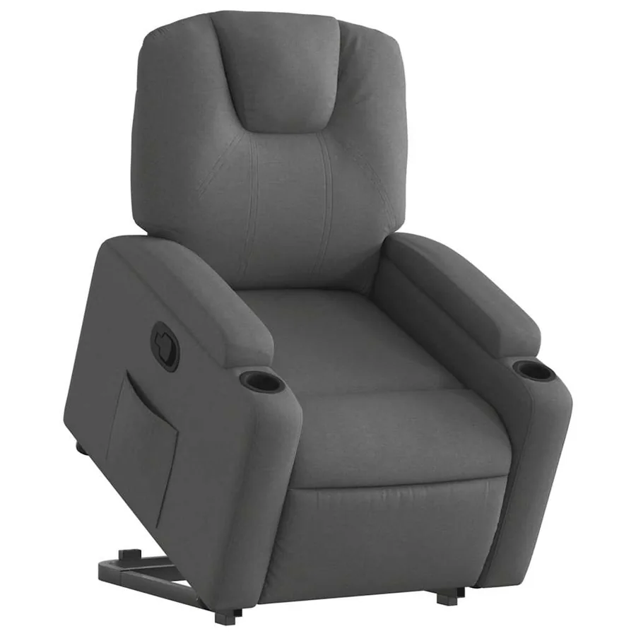 Fauteuil inclinable Gris foncé Tissu - 3
