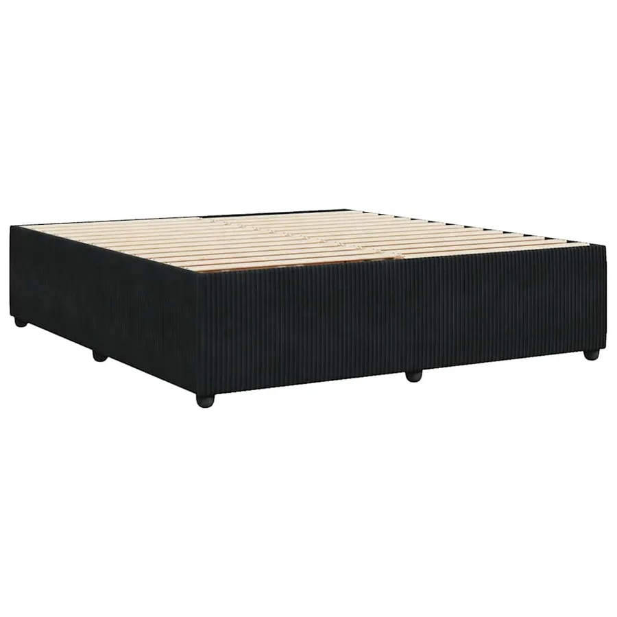 Cadre de lit sans matelas noir 180x200 cm velours - 6