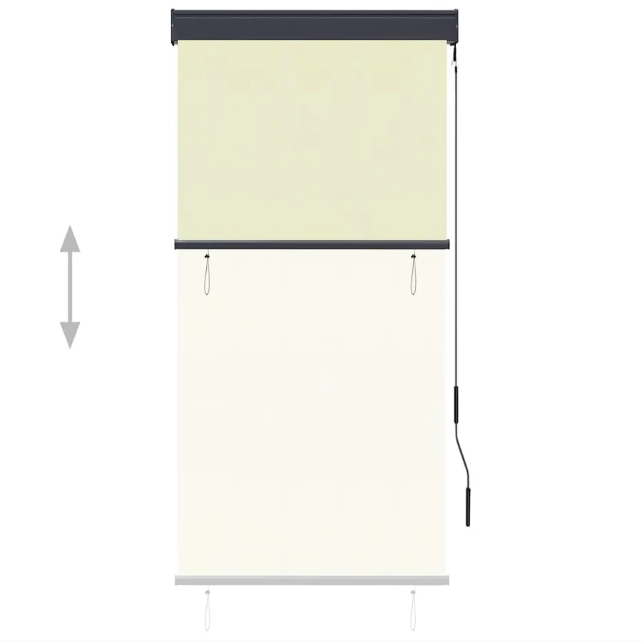 Store roulant d'extérieur 80 x 250 cm Crème - 3