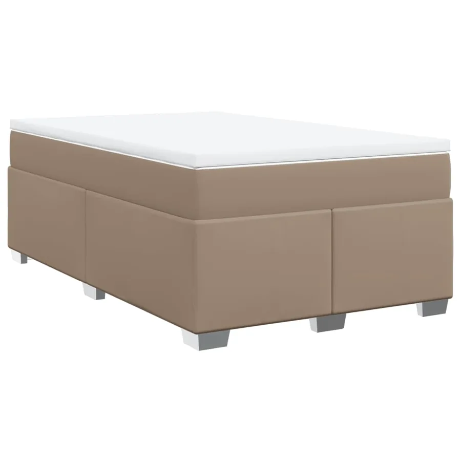 Sommier à lattes de lit matelas cappuccino 120x190cm similicuir - 2