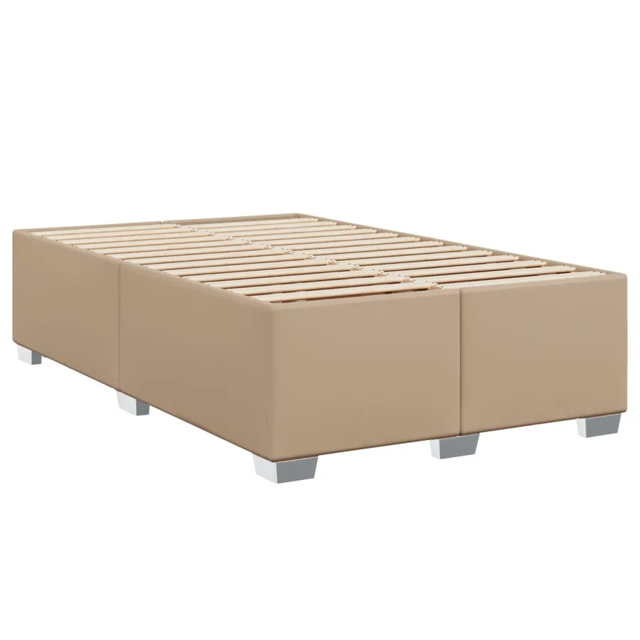 Sommier à lattes de lit matelas cappuccino 120x190cm similicuir - 5