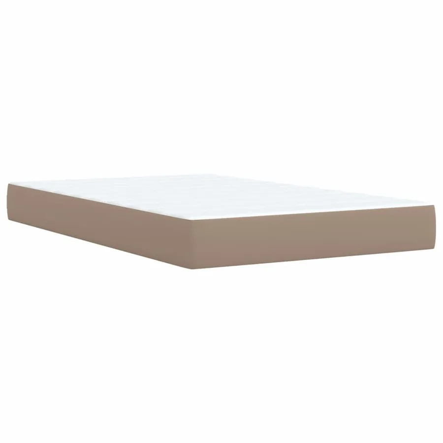 Sommier à lattes de lit matelas cappuccino 120x190cm similicuir - 6