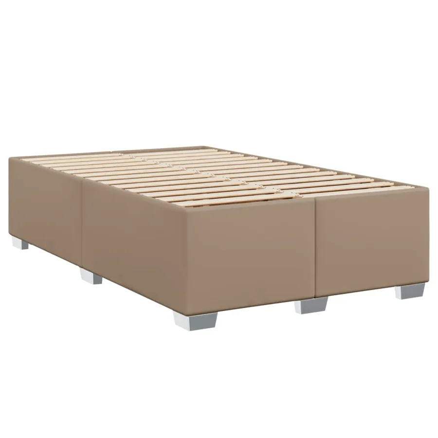 Sommier à lattes de lit matelas cappuccino 120x190cm similicuir - 10