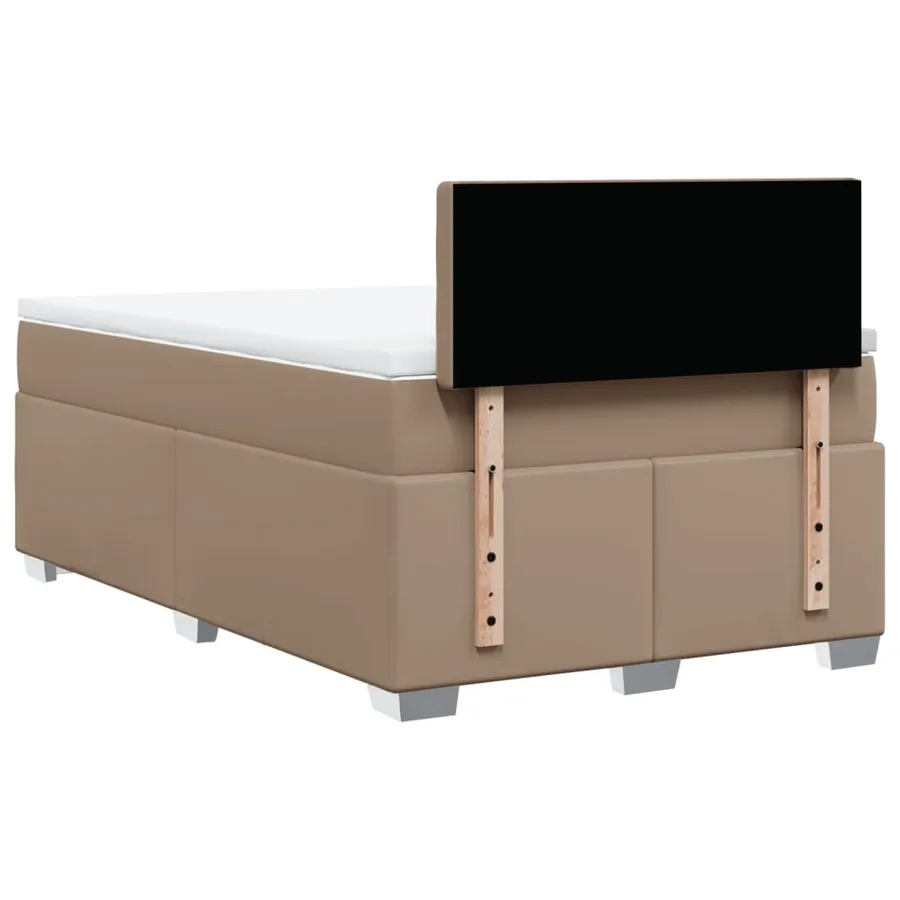 Sommier à lattes de lit matelas cappuccino 120x190cm similicuir - 12