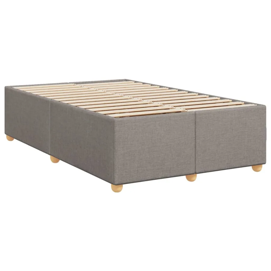 Sommier à lattes de lit avec matelas taupe 120x190 cm tissu - 10