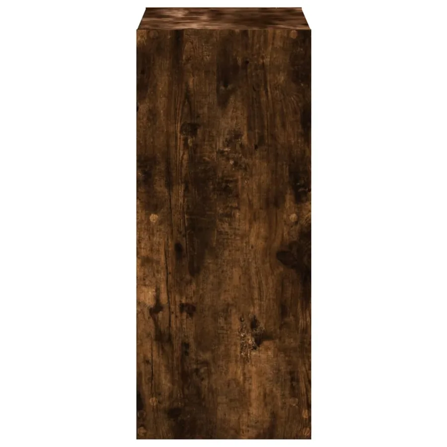 Bibliothèque chêne fumé 68,5x32x75 cm bois d'ingénierie - 5