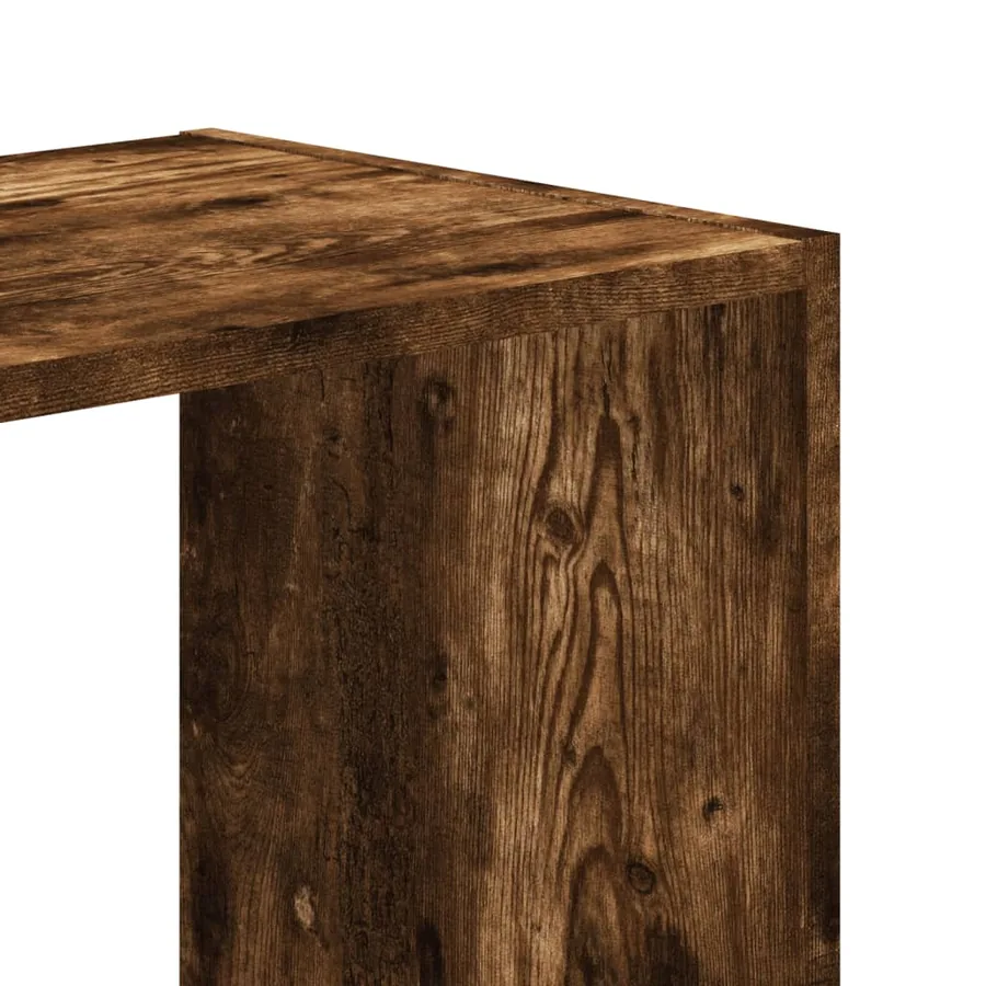 Bibliothèque chêne fumé 68,5x32x75 cm bois d'ingénierie - 7