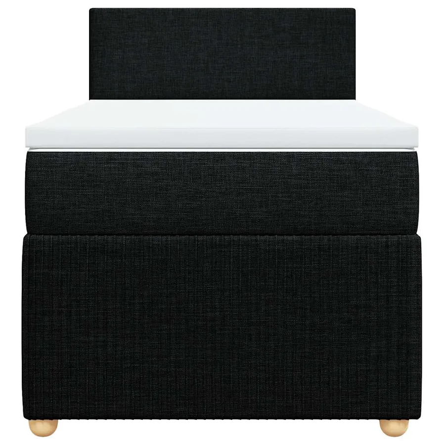 Sommier à lattes de lit avec matelas Noir 90x190 cm Tissu - 6