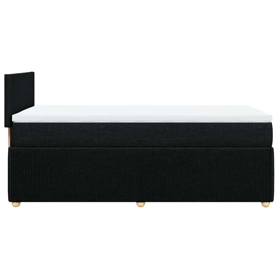 Sommier à lattes de lit avec matelas Noir 90x190 cm Tissu - 7