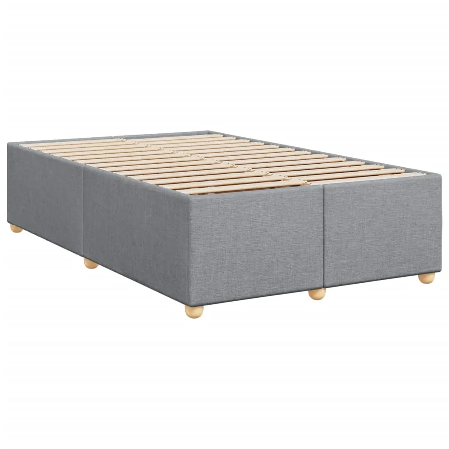 Sommier à lattes de lit avec matelas Gris clair 120x200cm Tissu - 7