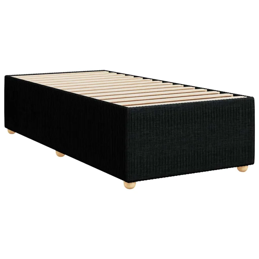 Sommier à lattes de lit avec matelas Noir 90x190 cm Tissu - 8