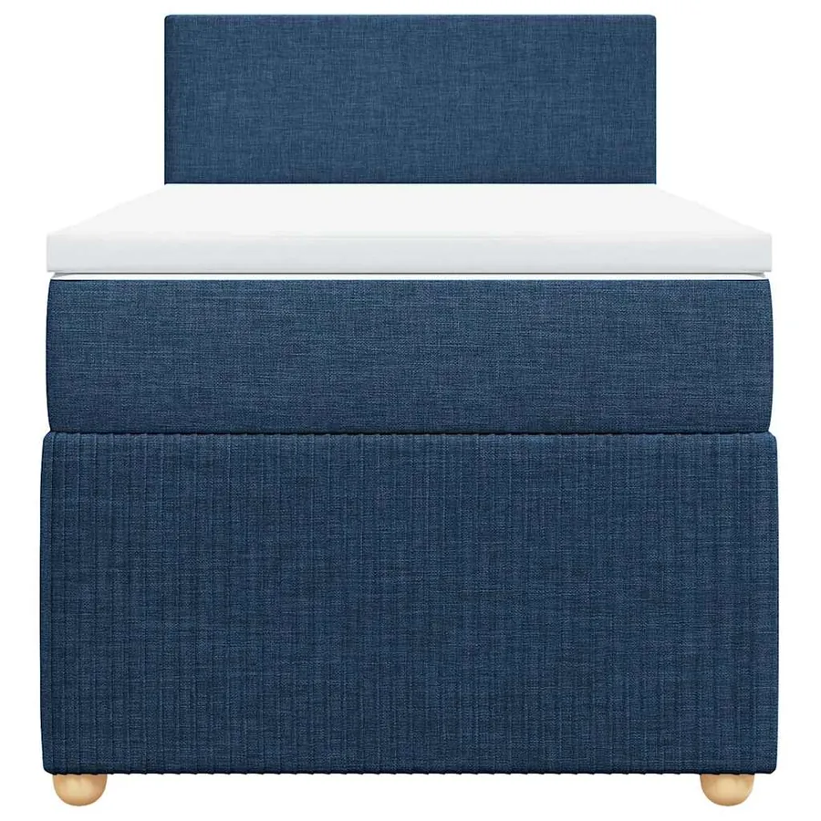Sommier à lattes de lit avec matelas Bleu 90x190 cm Tissu - 4