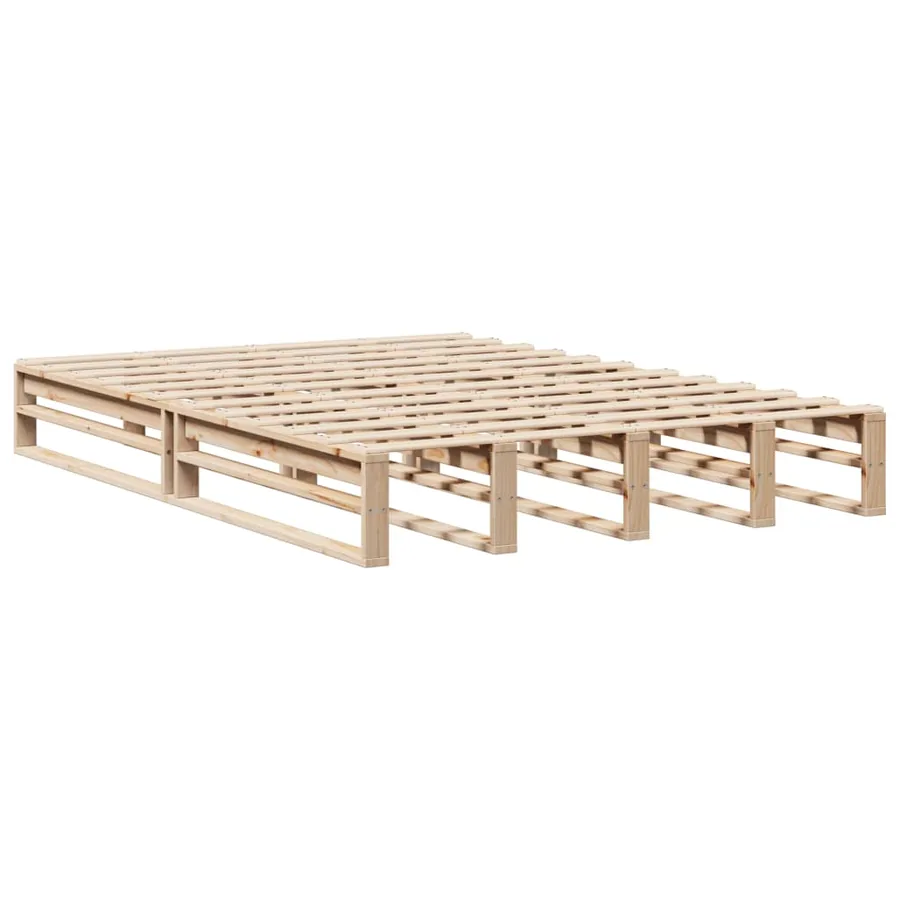 Cadre de lit sans matelas 120x190 cm bois de pin massif - 3