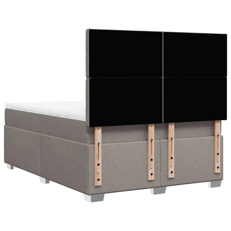 Sommier à lattes de lit avec matelas Taupe 140x190 cm Tissu - 10