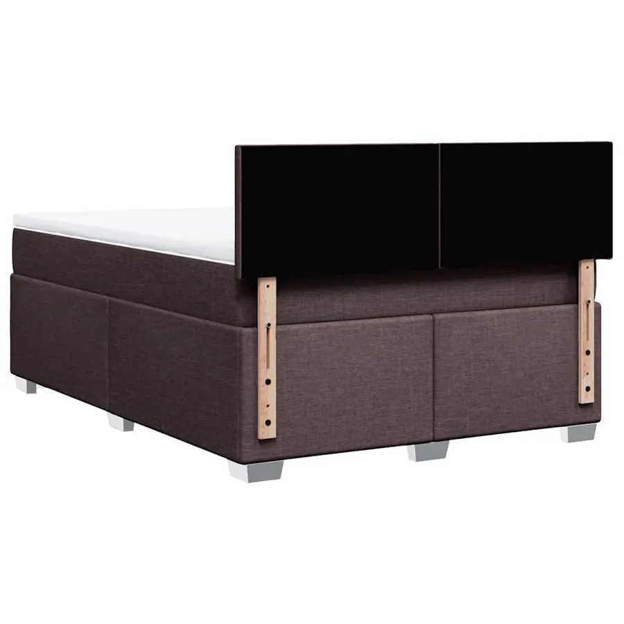 Sommier à lattes de lit avec matelas Marron foncé 140x190 cm - 6