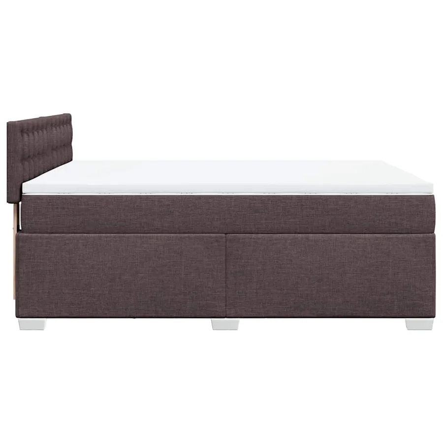 Sommier à lattes de lit avec matelas Marron foncé 140x190 cm - 9