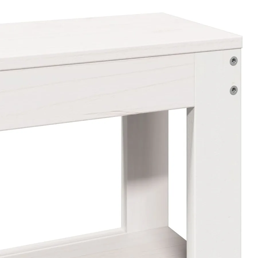 Cadre de lit sans matelas blanc 120x190 cm bois de pin massif - 10