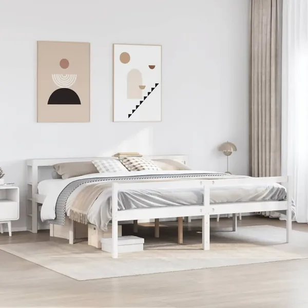 Lit pour personne âgée avec tête de lit sans matelas 180x200 cm