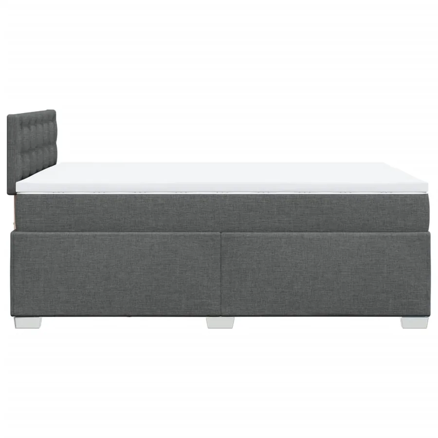 Sommier à lattes de lit avec matelas Gris foncé 120x200cm Tissu - 5