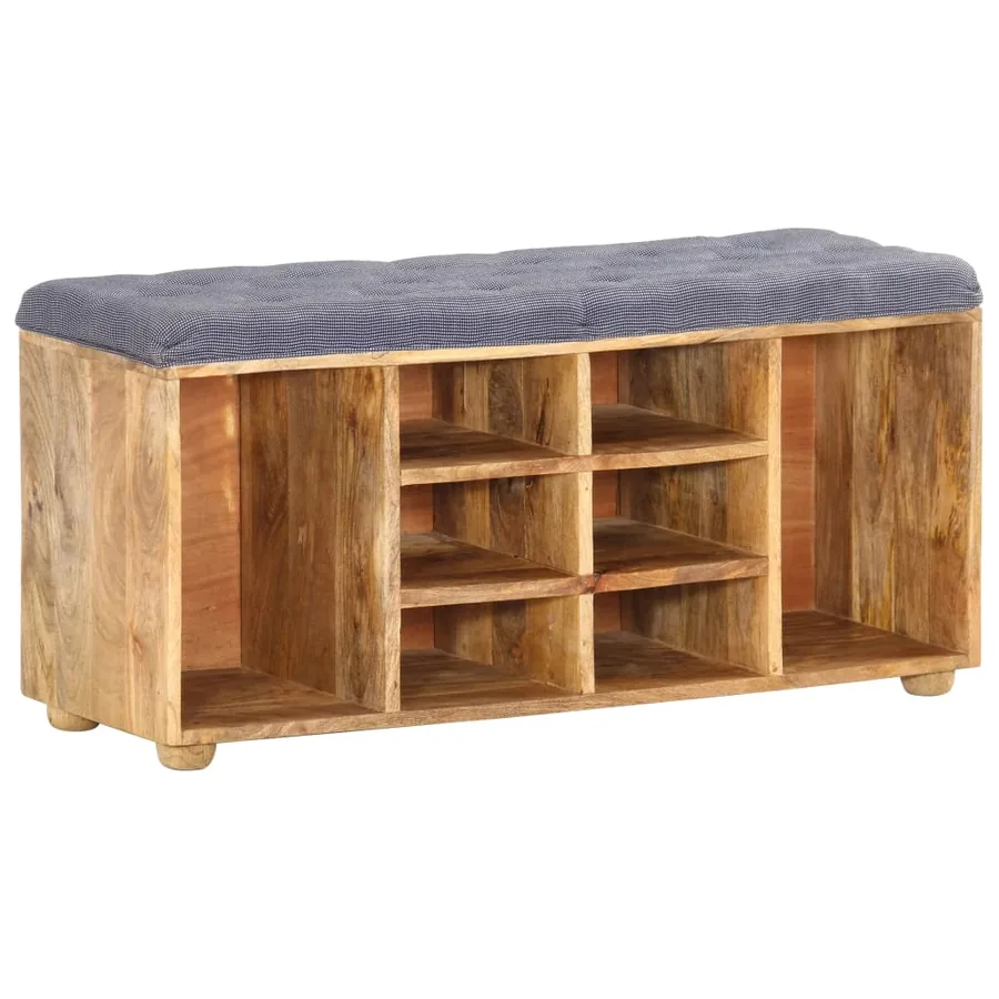 Banc d'entrée 100x35x47 cm Bois de manguier solide - 10