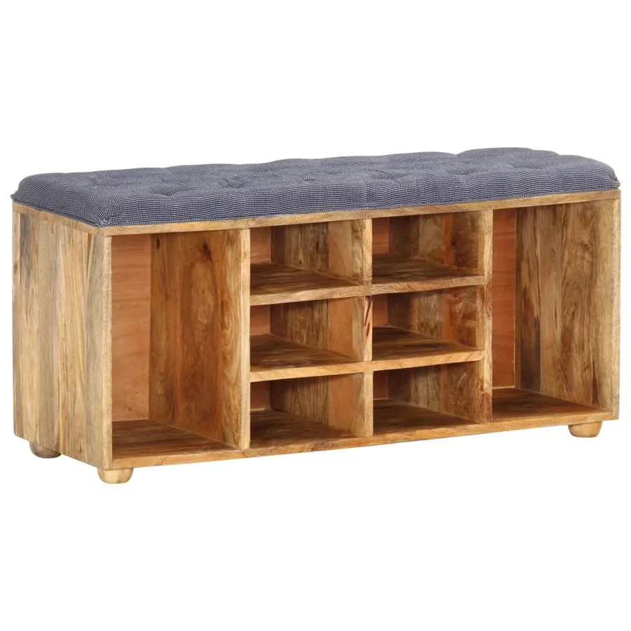 Banc d'entrée 100x35x47 cm Bois de manguier solide - 7