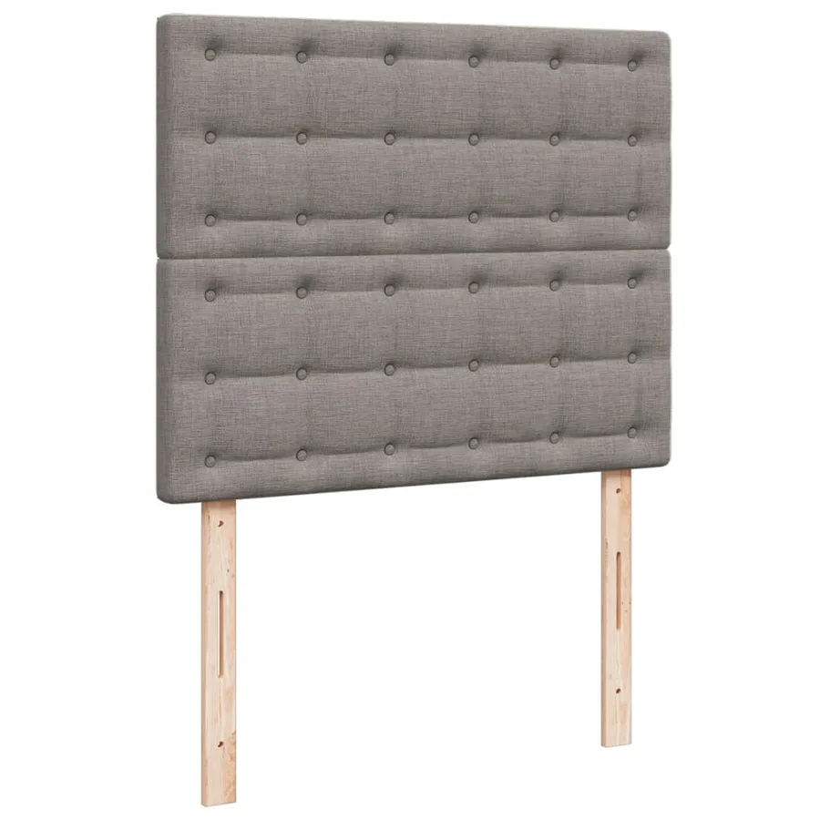 Sommier à lattes de lit avec matelas Taupe 120x200 cm Tissu - 8