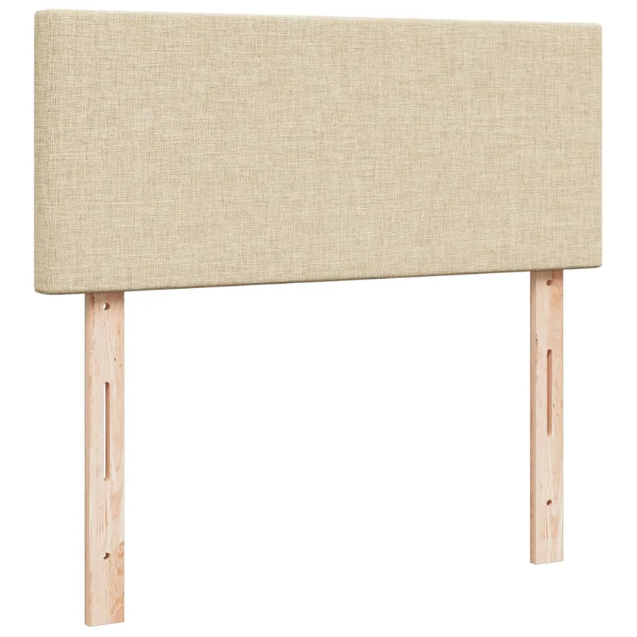 Sommier à lattes de lit avec matelas Crème 120x200 cm Tissu - 7