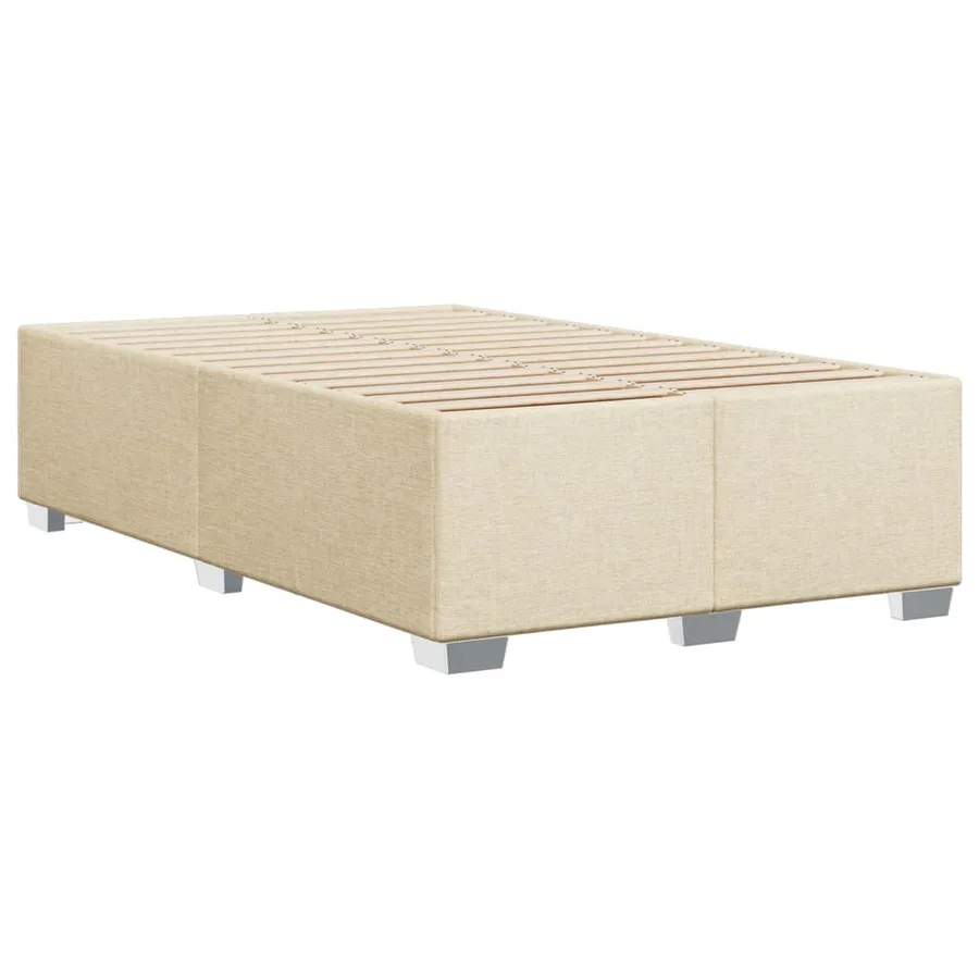 Sommier à lattes de lit avec matelas Crème 120x200 cm Tissu - 8