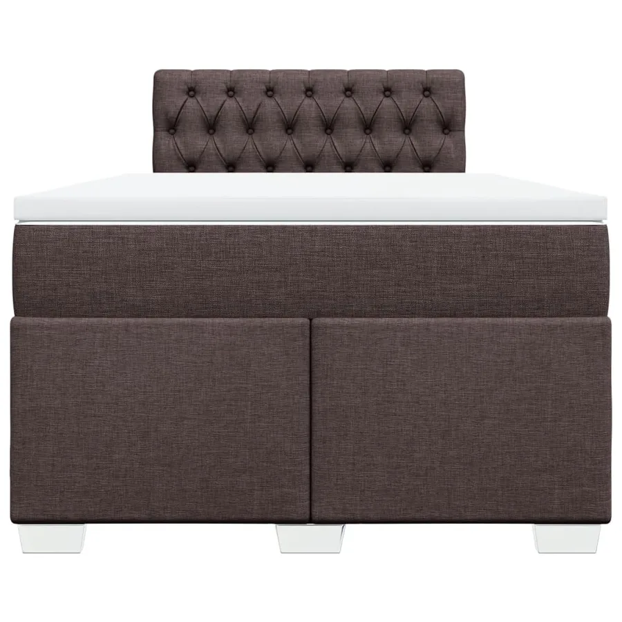 Sommier à lattes de lit avec matelas Marron foncé 120x200 cm - 6