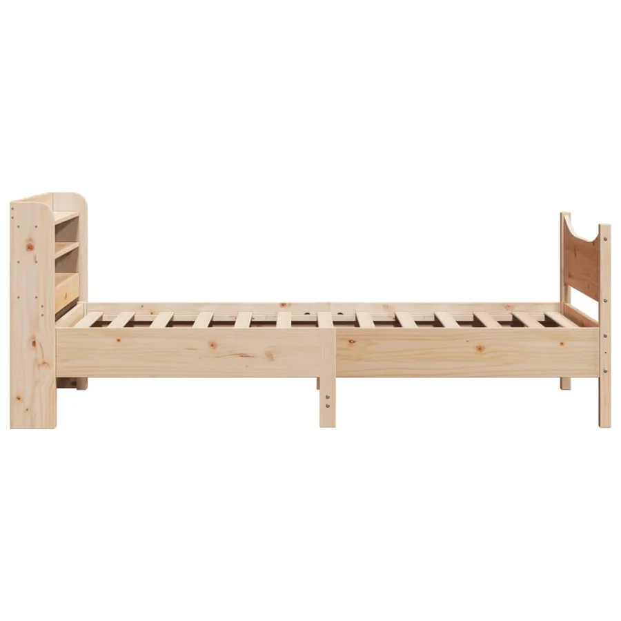 Cadre de lit avec tête de lit 75x190 cm bois de pin massif - 7