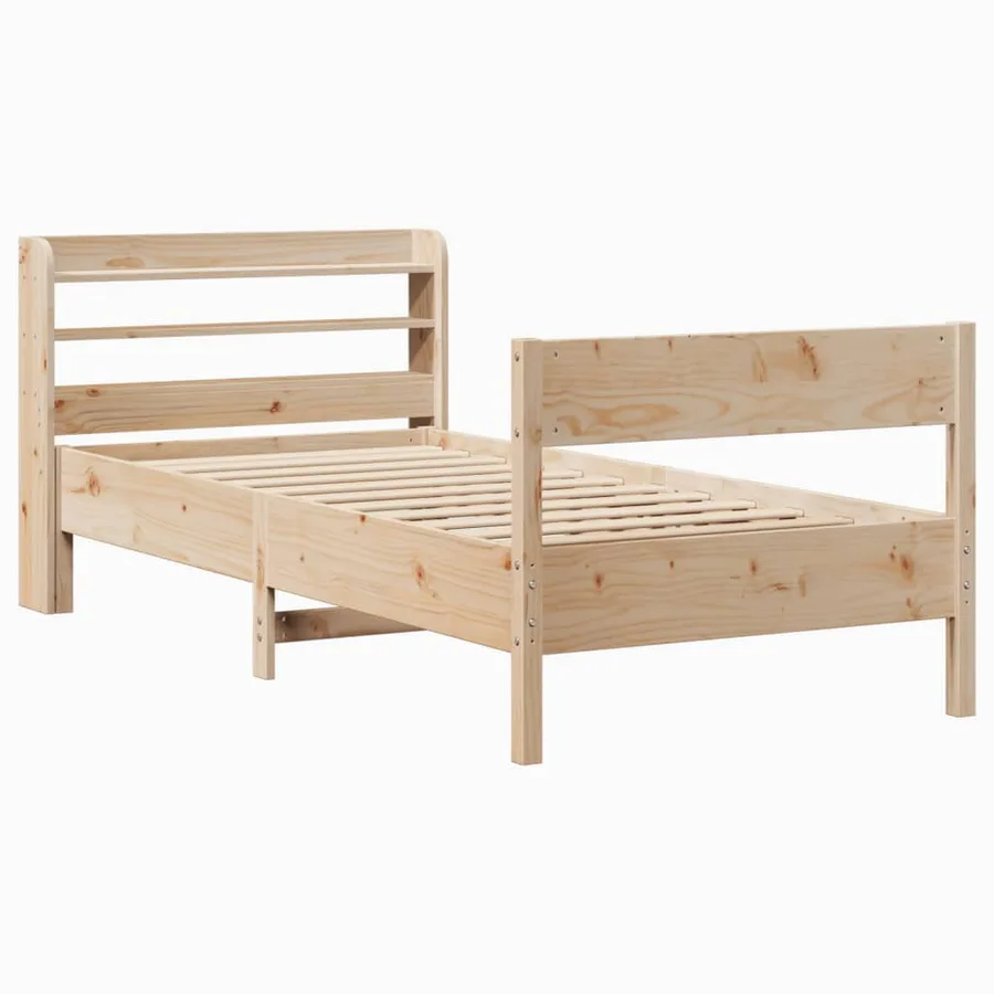 Cadre de lit sans matelas 90x190 cm bois de pin massif - 3