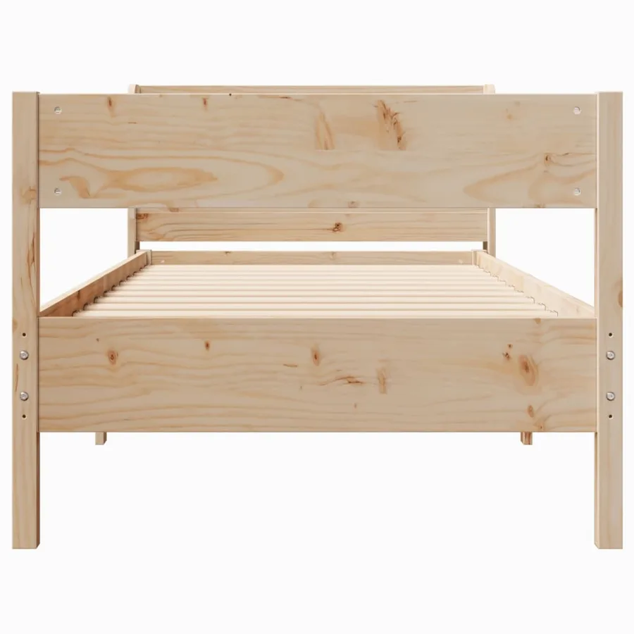 Cadre de lit sans matelas 90x190 cm bois de pin massif - 4