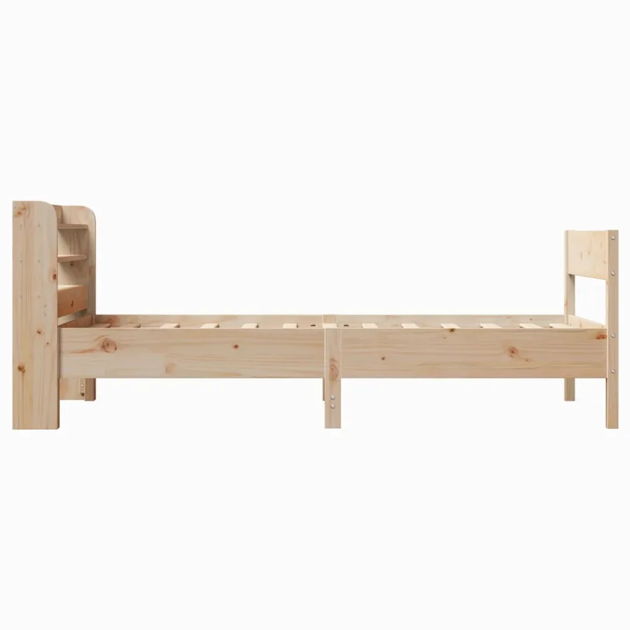 Cadre de lit sans matelas 90x190 cm bois de pin massif - 5
