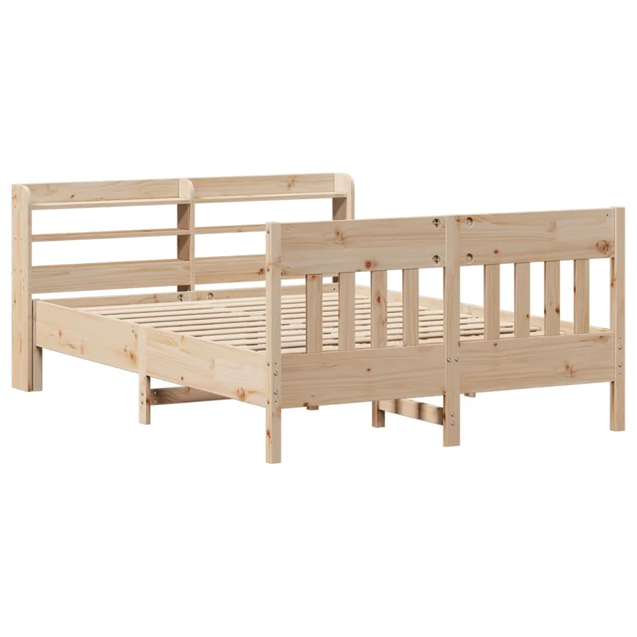 Cadre de lit sans matelas 150x200 cm bois de pin massif - 3