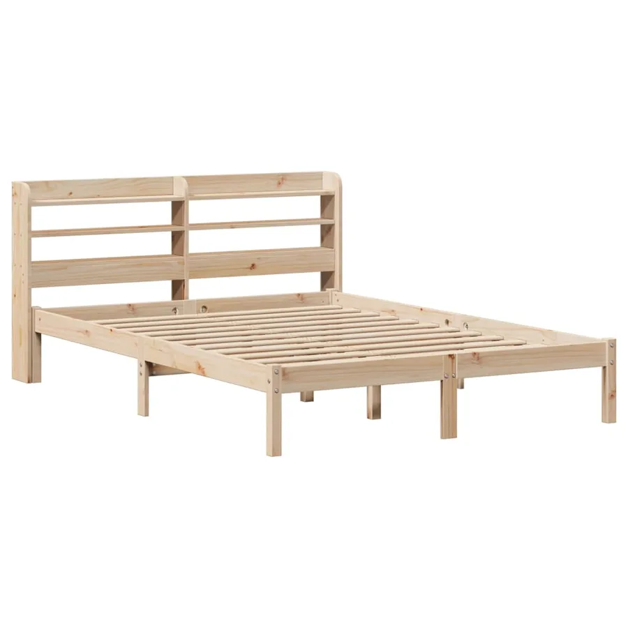 Cadre de lit sans matelas 150x200 cm bois de pin massif - 3