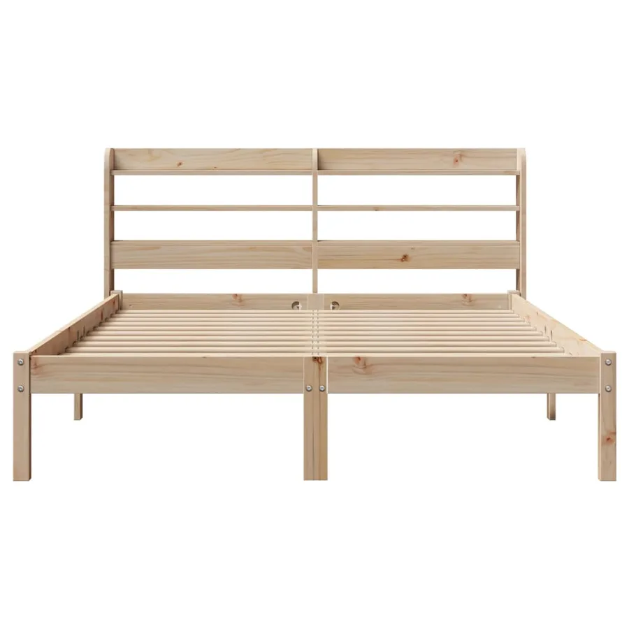 Cadre de lit sans matelas 150x200 cm bois de pin massif - 4