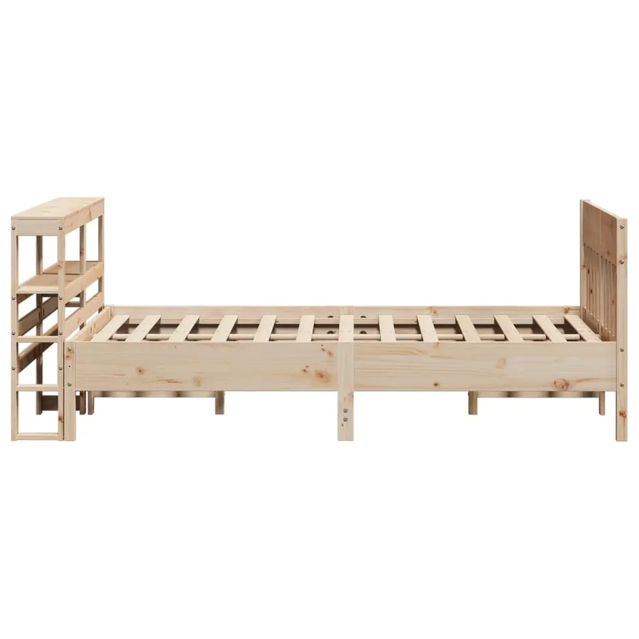 Cadre de lit sans matelas 160x200 cm bois massif de pin - 5