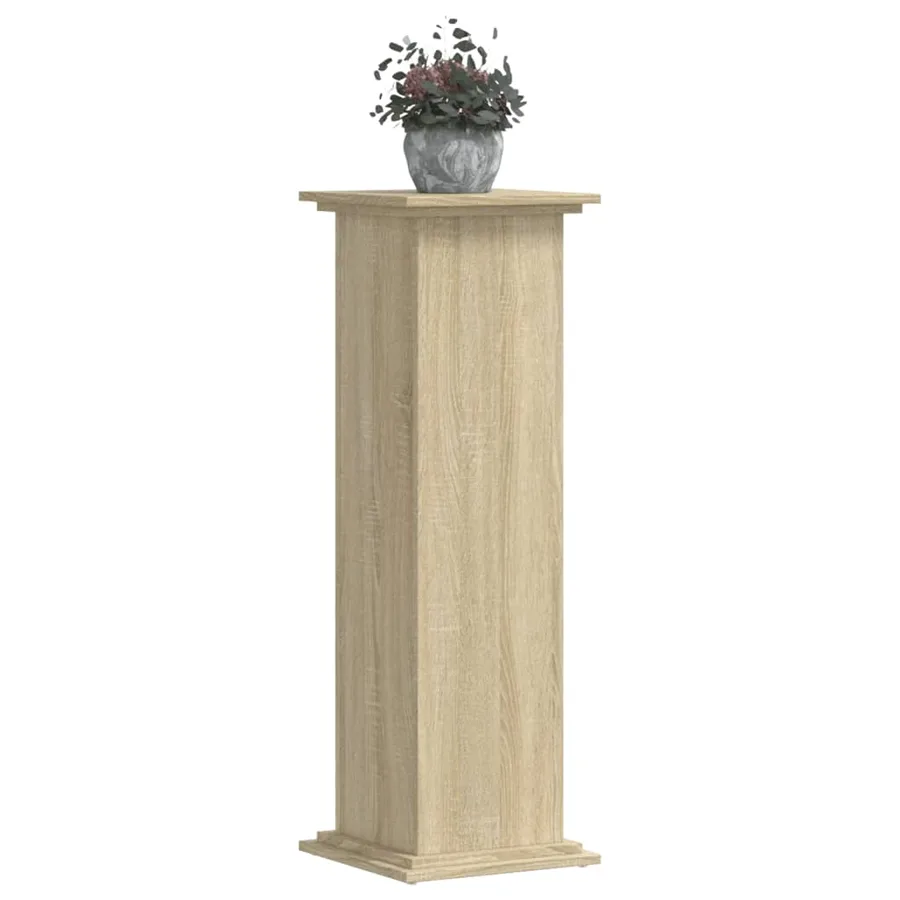 Support pour plantes chêne sonoma 33x33x100cm bois d'ingénierie - 7